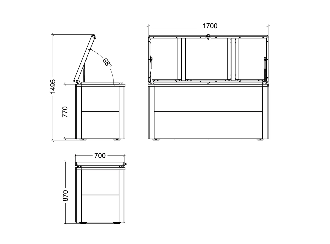 Уличный ящик для хранения GARDENBOX